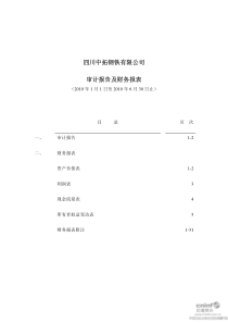 南方建材：四川中拓钢铁有限公司审计报告及财务报表 XXXX-07-15