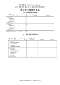 损益类内部会计报表