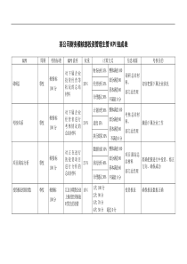 某公司财务稽核部投资管理主管KPI组成表