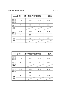 财务公司决策用表