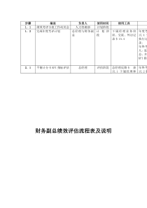 财务副总绩效评估流程表及说明