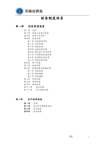 天陆药业达财务制度体系(1)