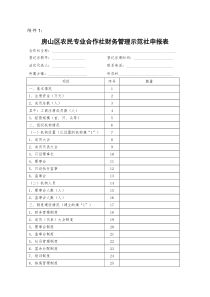 房山区农民专业合作社财务管理示范社申报表