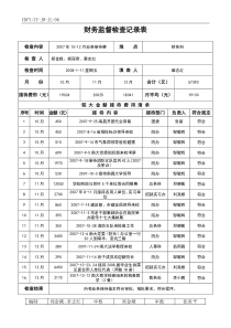 财务监督检查记录表