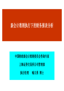 新会计准则执行下的财务报表分析(讲义XXXX0721)