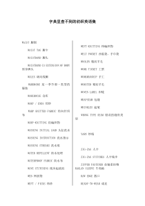 字典里查不到的纺织英语集(1)