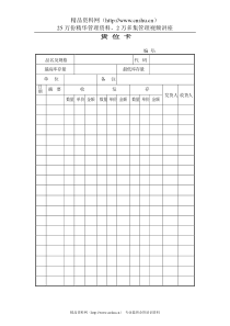 财务部系列表单-货位卡