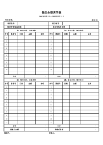 适合于各公司财务会计的银行余额调节表