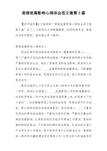 肃清流毒影响心得体会范文集聚3篇