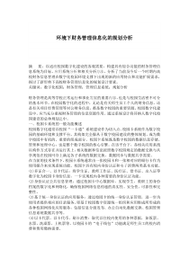 环境下财务管理信息化的规划分析(doc 5)