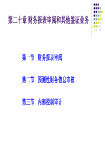 第二十章财务报表审阅和其他鉴证业务