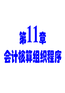 11会计核算组织程序