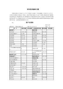 财务会计报表练习题