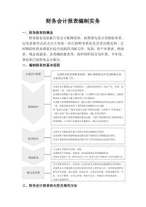 财务会计报表编制实务