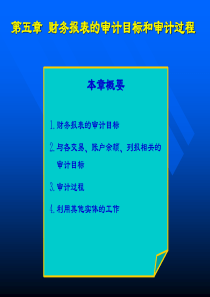 财务报表--财务报表的审计目标和审计过程(PPT 22页)