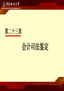 23第二十三章会计司法鉴定