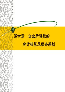 6企业所得税的会计核算及税收筹划