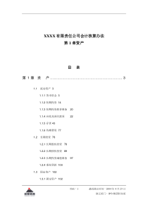 ahi_-XXXX有限责任公司会计核算办法-第1章资产(doc147)