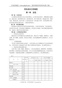 财务成本分析细则