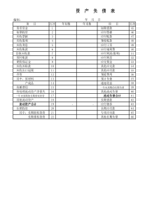 财务报表表样