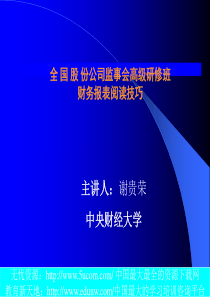 财务报表阅读技巧（推荐ppt238）