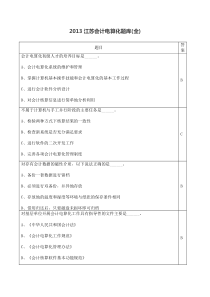 XXXX江苏会计电算化题库(全)