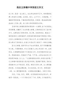 我在主持稿中学到语文作文