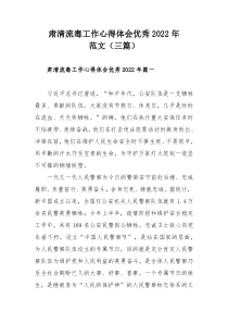 肃清流毒工作心得体会优秀2022年范文（三篇）