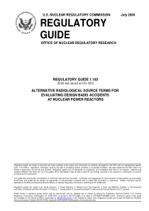 RG1.183 评价设计基准事故的另一种辐射源项 2000