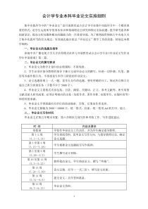 会计学专业本科毕业论文实施细则