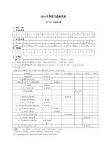 会计学原理习题集答案