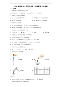 2019届沈阳市大东区九年级上学期期末化学试卷解析