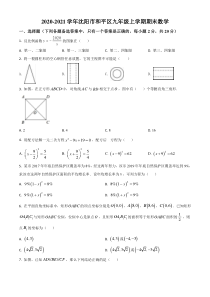 20202021学年沈阳市和平区九年级上学期期末数学试卷