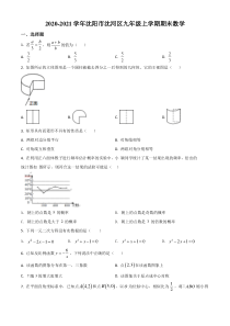 20202021学年沈阳市沈河区九年级上学期期末数学试卷