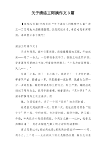 关于清洁工阿姨作文3篇