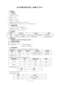 会计电算化实训资料