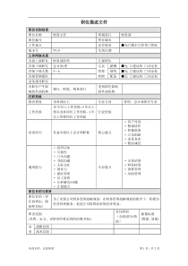 会计经理岗位说明书