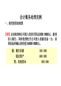 会计账务处理实例(PPT 40页)