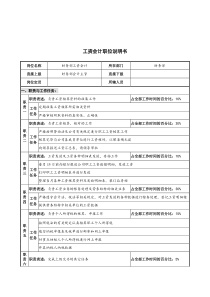 华北光学仪器公司财务部工资会计职位说明书