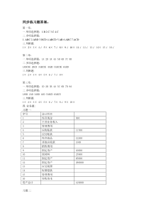 基础会计(教材)同步练习题答案