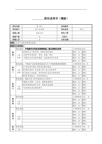 某服装生产企业整烫工职位说明书