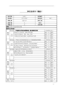 某服装生产企业生产部包装工职位说明书