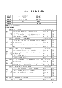 某服装生产企业生产部验片工职位说明书