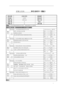 某服装生产企业采购员岗位说明书