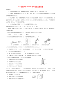 山东省德州市2018年中考化学真题试题（含答案）