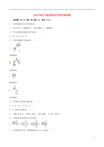 辽宁省沈阳市2016年中考化学真题试题（含解析）