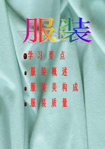 服装概述服装美构成服装质量(ppt 47)