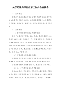 关于司法局深化改革工作的自查报告