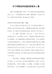 关于两新组织党建述职报告4篇