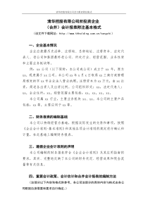 清华控股有限公司所投资企业的会计制度